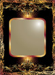 Black background with copper ornament
