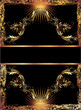 Black background with copper ornament