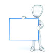 Man with Blank Sign