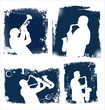 Jazz music background set Jazz music background set