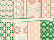 abstract floral vector set of scrapbook paper