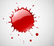 red ink blob splash. Vector illustration. EPS10