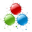 red ink blob splash. Vector illustration isolated on white