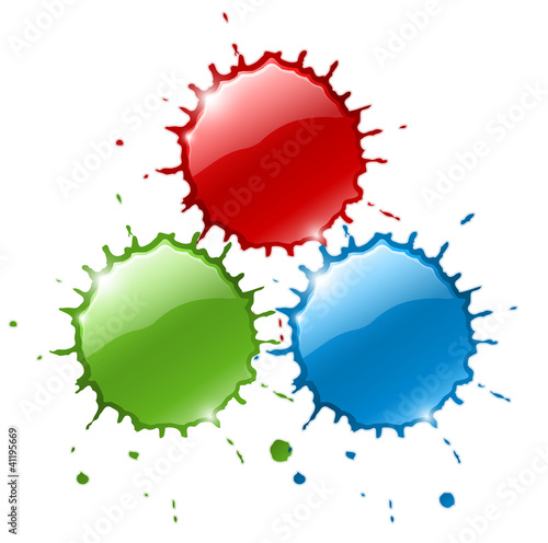 Vector: red ink blob splash. Vector illustration isolated on white red ink blob splash. Vector illustration isolated on white