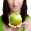 Jung Beauty with a green Apple