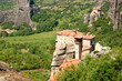 View from above on the Rousannou - St. Barbara monastery, Greece
