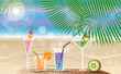 Vektor: Summer holiday card Summer holiday card