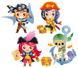 Cute cartoon pirates Set 2