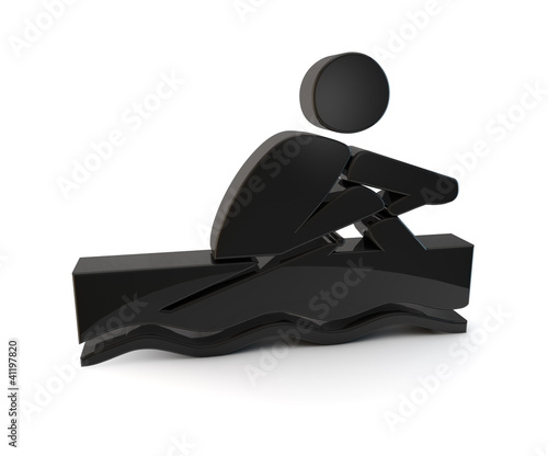 Illustration: rudern rowing symbol 3d rudern rowing symbol 3d