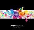 abstract colored background with circles.