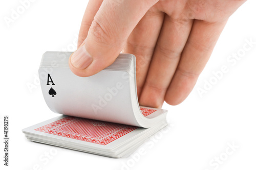 Photo: Hand and playing cards Hand and playing cards
