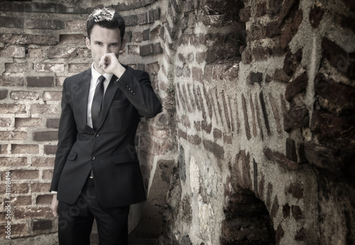 Photo: Conceptual Portrait of Stylish Elegant Handsome Man Conceptual Portrait of Stylish Elegant Handsome Man