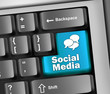 Details der Fotografie Keyboard Illustration "Social Media"