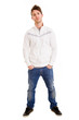 young casual man full body in a white background young casual man full body in a white background