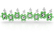 canvas print picture - People Working Together Turning Gears of Progress