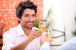 Couple drinking champagne