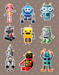 cartoon robot sticers