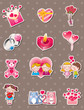cartoon Valentine's Day stickers cartoon Valentine's Day stickers