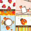 Template greeting card, vector