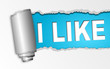 Papierrolle I like
