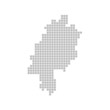 Pixelkarte - Bundesland Hessen