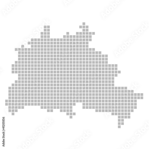 Illustration: Pixelkarte - Berlin Pixelkarte - Berlin