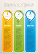 Vector faq labels, three options