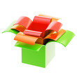 Three colorful gift boxes isolated Three colorful gift boxes isolated