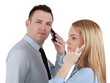 Couple on the phones