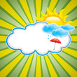 Sun with cloud