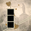 Vintage background with photo frames Vintage background with photo frames
