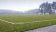 Football field in spring