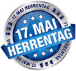 Button Banner "17. Mai Herrentag" blau/silber