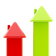 Housing prices conception as bar graph