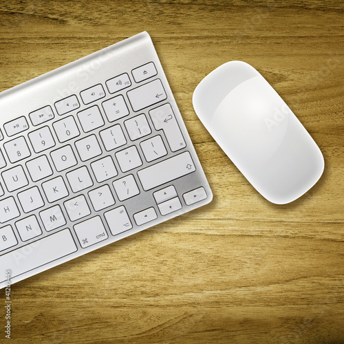 Photo: overhead keyboard and mouse overhead keyboard and mouse