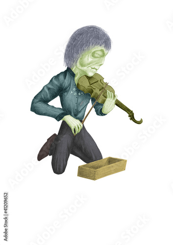 Illustration: zombie violinist zombie violinist