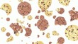 Falling mixed cookies (ends on blue) Falling mixed cookies (ends on blue)