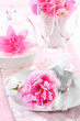 Photo: Place setting in pink Place setting in pink