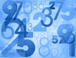 random numbers modern blue background