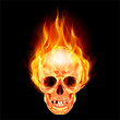 Vector: Scary skull on fire Scary skull on fire