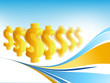 vector background with  dollars. Eps10