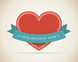 Vintage heart and ribbon Valentines day vector illustration Vintage heart and ribbon Valentines day vector illustration