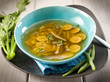 miso soup with green beans zucchinis and celery, vegetarian food miso soup with green beans zucchinis and celery, vegetarian food