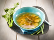 miso soup with green beans zucchinis and celery, vegetarian food miso soup with green beans zucchinis and celery, vegetarian food