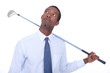 Man with golf club