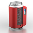 Illustration: Vending machine similar on can with beverage Vending machine similar on can with beverage