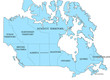 Map of Canada on a white background