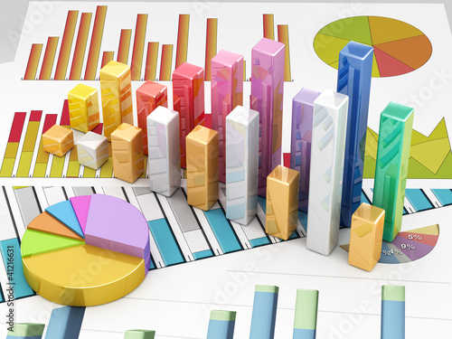 Illustration: Graph diagram pie chart 3d Graph diagram pie chart 3d