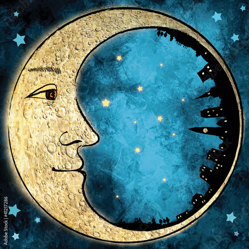 Illustration: The Moon and The City The Moon and The City