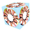 People smile cube collage.
